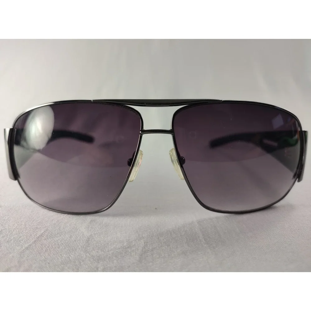 Guess GU 6581 GUN-35A Gunmetal Blue Navigator‎ Sunglasses Grey Gradient 65mm
